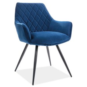 jídelní čalouněná židle, barva modrá/černá