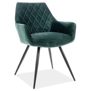 jídelní čalouněná židle, barva zelená/černá