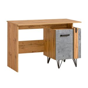 pracovní stůl 1D, barva dub wotan/beton (DR-09)
