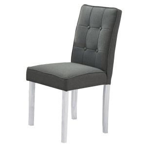 jídelní čalouněná židle, barva šedá/bílá