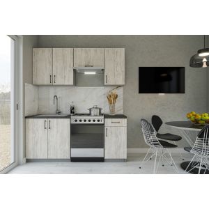 kuchyňská linka180, barva artwood light/stone gray 