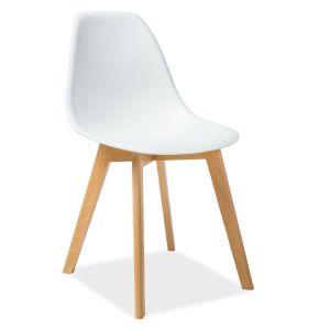 jídelní židle, barva bílá/buk