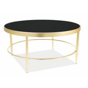 konferenční stolek, barva černá/zlatá mat