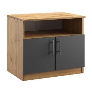 komoda 2D ST4, barva dub apalačský/šedá