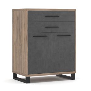 komoda 2D2S, barva dub tabaco/matera