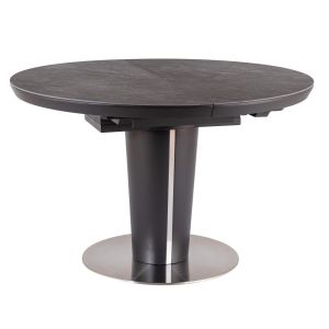 jídelní stůl rozkládací 120, barva šedý mramor/antracit mat