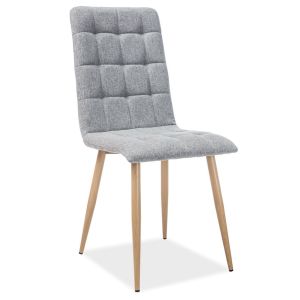 jídelní čalouněná židle, barva šedá/dub