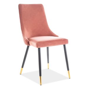 jídelní čalouněná židle, barva starorůžová/černá/zlatá