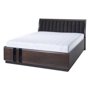 postel 160, barva dub čokoládový/Carabu 33 (ZR-76)
