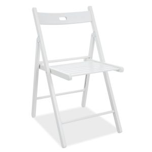 dřevěná skládací židle, barva bílá