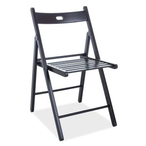 dřevěná skládací židle, barva černá