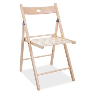 dřevěná skládací židle, barva natural