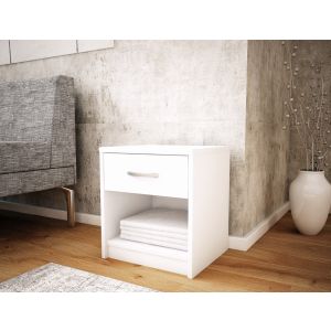 noční stolek, barva bílá (CE-26)