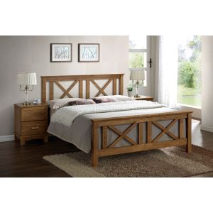 postel 180x200 cm, barva teak