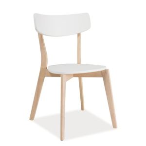 jídelní židle, barva bílá/dub
