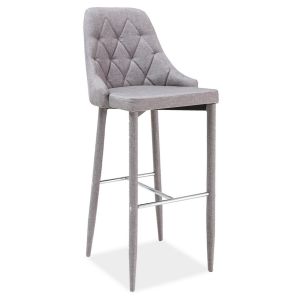 barová čalouněná židle, barva šedá