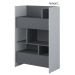 Lenart Bed Concept regál 2S šedá/grafit (LX-26)