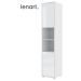Lenart Bed Concept policová skříň 2D bílá lesk/bílá mat (LX-08)