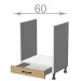 dolní skříňka na vestavnou troubu š.60, v.82, Modena LG6082, bílá/artwood