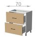 dolní skříňka se zásuvkami š.70, v.82, Modena LD11S7082, bílá/artwood