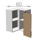 horní rohová skříňka š.60, v.72, Horizon BK606072, grafit/beton