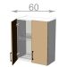 horní skříňka s odkapávačem š.60, v.72, Premiere WD6072, bílá/dub Artisan