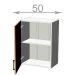 horní skříňka š.50, v.72, Modena W5072, bílá/antracit