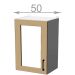 horní vitrína š.50, v.72, Modena W5072G, bílá/artwood