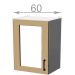 horní vitrína š.60, v.72, Modena W60721G, bílá/artwood