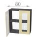 horní vitrína š.80, v.72, Modena W8072G, bílá/artwood