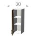 horní vysoká skříňka š.30, v.92, Modena W3092, bílá/artwood