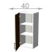 horní vysoká skříňka š.40, v.92, Modena W4092, bílá/artwood