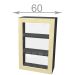 horní vysoká vitrína š.60, v.92, Modena W60921G, bílá/artwood