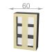 horní vysoká vitrína š.60, v.92, Modena W6092G, bílá/artwood