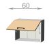 horní vysoká výklopná skříňka š.60, v.46, Modena W6046, bílá/artwood