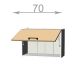 horní vysoká výklopná skříňka š.70, v.46, Modena W7046, bílá/artwood