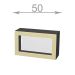 horní vysoká výklopná vitrína š.50, v.46, Horizon W5046G, bílá/ořech tmavý