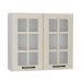 WS80 h. vitrína 2-dveřová, barva bílá/coffee mat