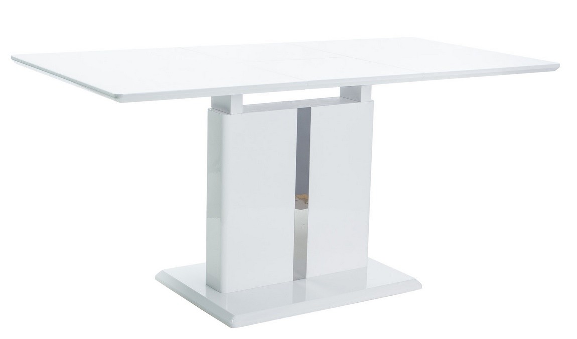 Jedálenský stôl DALLAS rozkládací biely