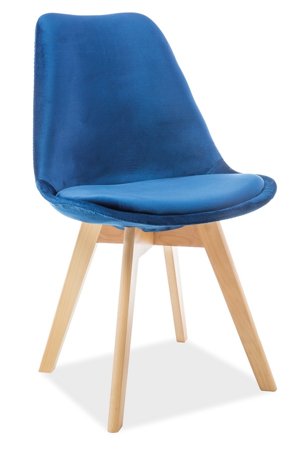 Jedálenská čalúnená stolička DIOR VELVET granátová/buk