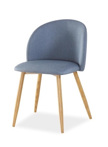 Jedálenská čalúnená stolička ERIN denim/dub