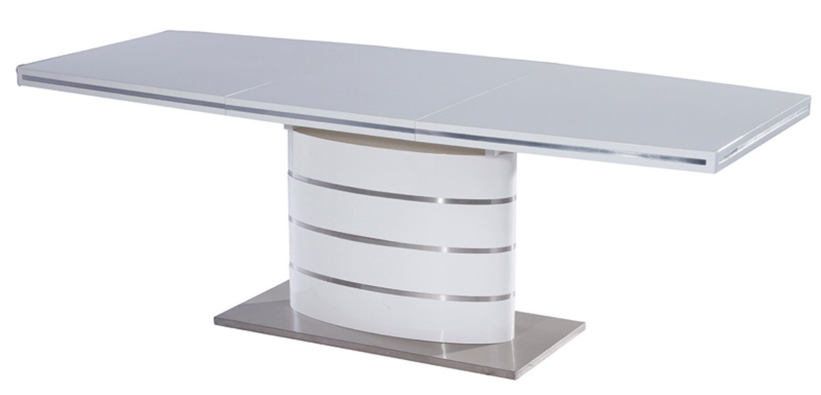 Jedálenský stôl FANO 120 biely rozkladací