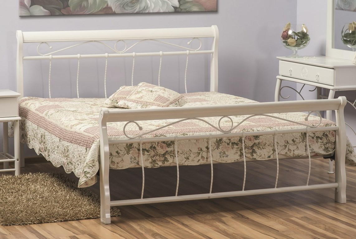 Postel VENECJA 120x200 biela/biela