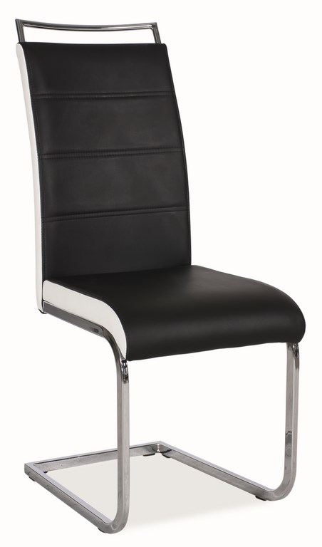 Jedálenská čalúnená stolička H-441 čierna/biela