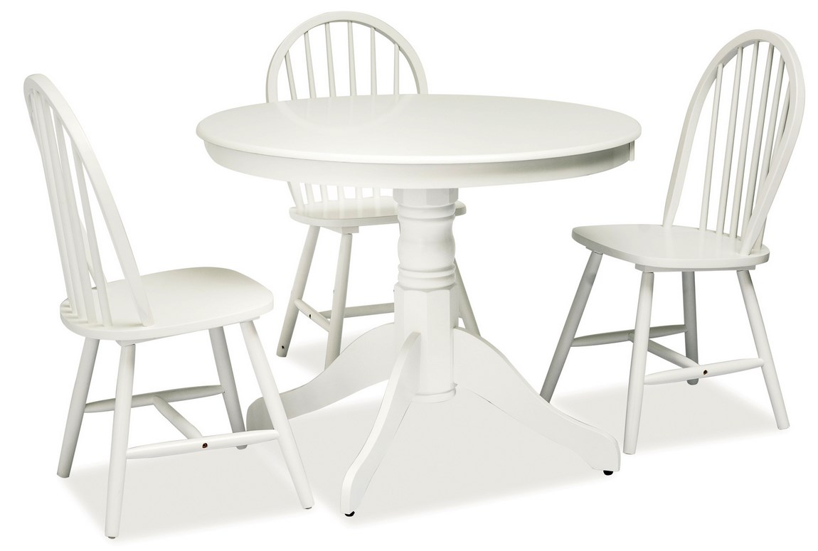 Jedálenská drevená stolička FIERO biela