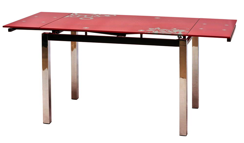 Jedálenský stôl GD-017 rozkladací červený