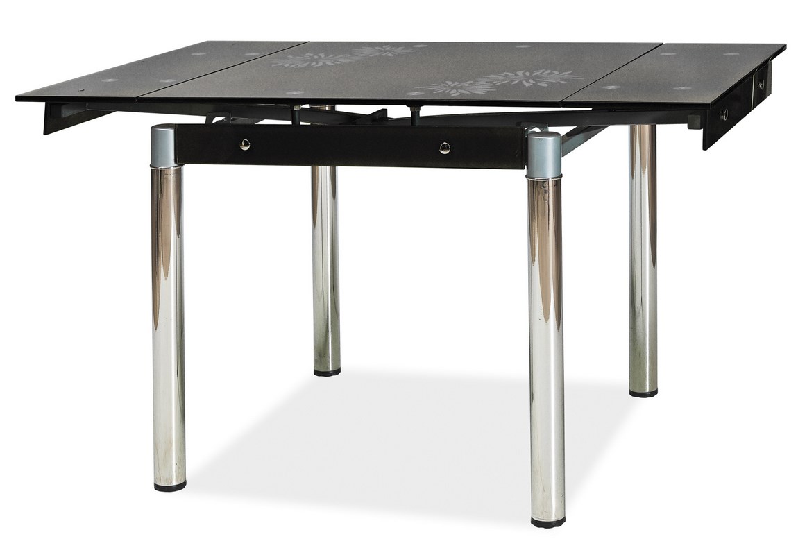 Jedálenský stôl GD-082 rozkladací čierny