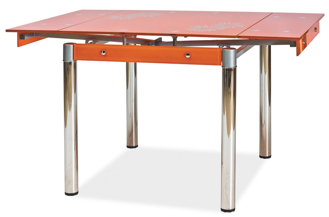 Jedálenský stôl GD-082 rozkladací oranžový