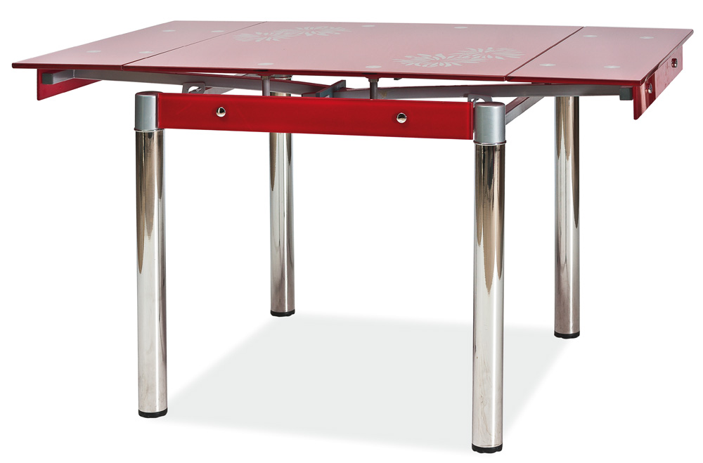 Jedálenský stôl GD-082 rozkladací červený