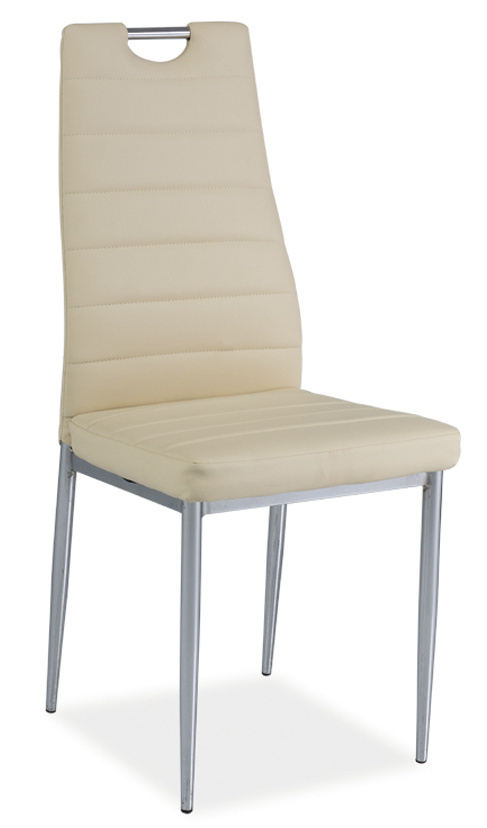 Jedálenská čalúnená stolička H-260 krémová/chrom
